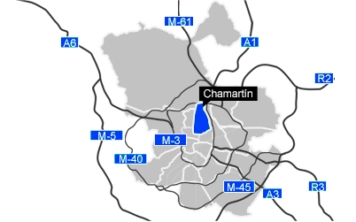 Mapa del distrito de Chamartín