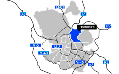 Mapa del distrito de Hortaleza