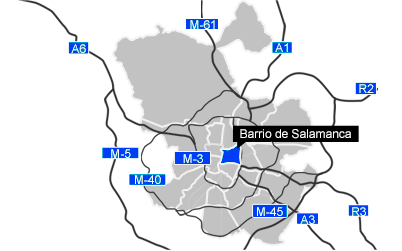 Mapa del distrito de Salamanca