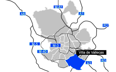 Mapa del distrito de Villa de Vallecas