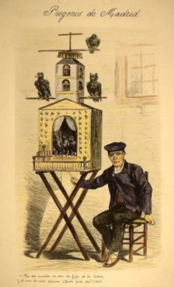 Imagen de un lotero ambulante 1860