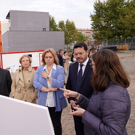 Sanz, García Romero y González en la visita de hoy