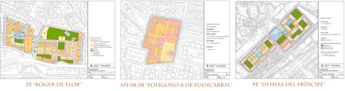 Planos de usos de cada uno de los Planes Especiales